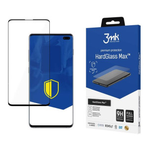 Szkło Ochronne Hartowane Do Samsung Galaxy S10 Plus Black - 3mk Hardglass