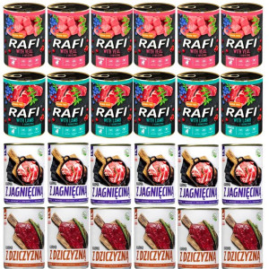 Karma mokra PSA mix TUFTUF Rafi Junior 24x400g