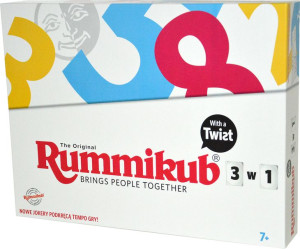 RUMMIKUB 3W1 Oryginalny 3 gry w 1 gra planszowa