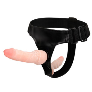 Dildo lesbijskie strap-on 2 penisy anal waginalny