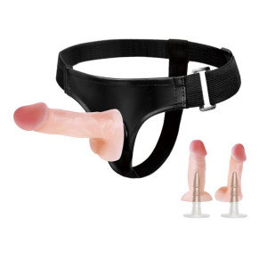 Uprząż majtki strap-on 2 realistyczne dildo zestaw