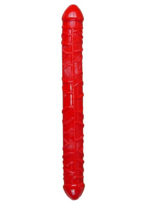 Dildo podwójne realistyczne 2 końcówki penis 33cm czerwony
