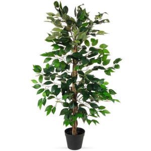 Sztuczna roślina w doniczce dekoracyjna drzewko fikus benjamin 112 cm