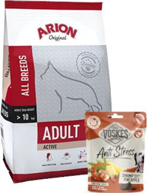 ARION Original Adult All Breeds Active 12kg + Przysmak dla psa 150g GRATIS!