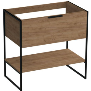 Szafka Łazienkowa 80 Cm Dąb Craft Złoty Kobe