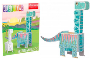 kolorowanka przestrzenna dla dzieci DINOZAUR BRONTOZAUR 3D Monumi