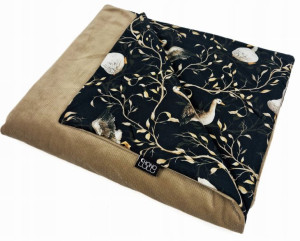 Kocyk Velvet 100X75Cm Gąski Czarne