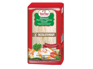Makaron Ryżowy Z Tapioką Wstążki Bezglutenowy 200g Tao Tao