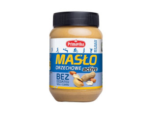 Masło Orzechowe Active Bez Soli 470g, Bez Cukru Primavika