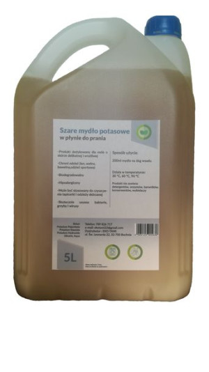 Szare mydło potasowe w płynie 5 L do prania