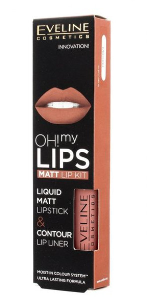 Eveline OH! My Lips Zestaw do makijażu ust (Pomadka +konturówka) nr 01 Neut