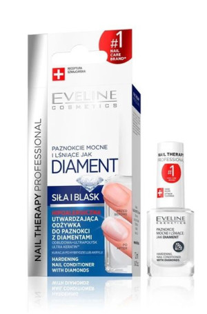 Eveline Nail Therapy Lakier odżywka utwardzająca do paznokci Diament 12ml