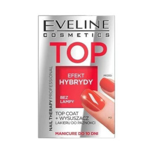 Eveline Nail Therapy Top Coat + wysuszacz lakieru do paznokci 5ml
