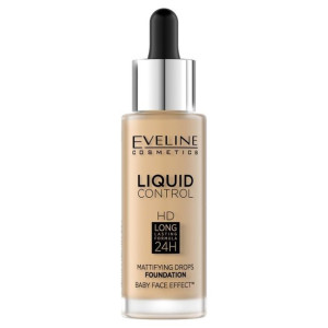 Eveline Liquid Control HD Podkład do twarzy z dropperem nr 016 vanilla beig