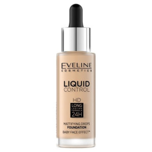 Eveline Liquid Control HD Podkład do twarzy z dropperem nr 011 natural 32ml