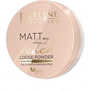 Eveline Matt My Day Puder sypki wygładzająco-matujący Peach - Vegan Friendy