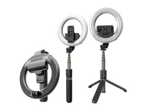 Lampa fotograficzna Alogy Ring mała ze statywem kosmetyczna do zdjęć