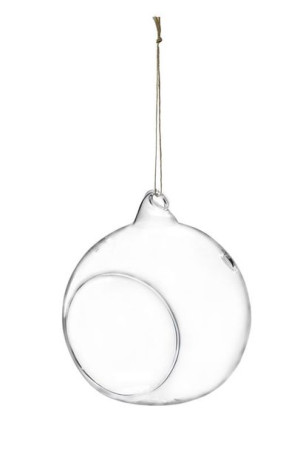 Ozdoba Wisząca Bombka transparentny 7x5x5,5