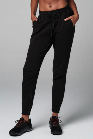 Joggery damskie sportowe czarne STRONG ID XS