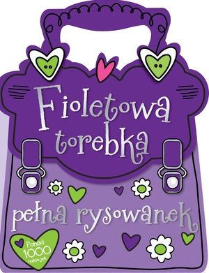Fioletowa torebka pełna rysowanek