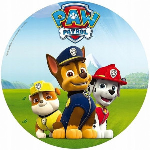 Opłatek Na Tort Psi Patrol Gruby Okrągły 20cm