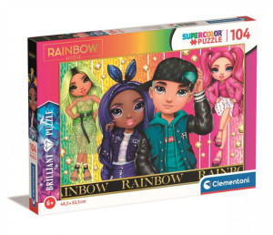 Puzzle Brilliant 104 el. RAINBOW HIGH Brokatowe CLEMENTONI 20344