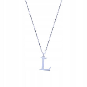 Srebrny naszyjnik literka "L" pr. 925