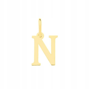 Zawieszka złota Literka "N" pr. 585