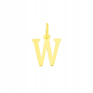 Zawieszka złota Literka "W" pr. 585