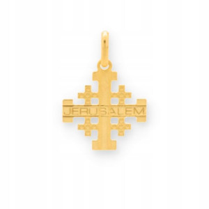 Złota zawieszka Krzyżyk Jerozolimski - pr. 585