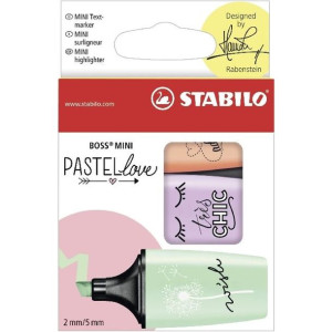 Stabilo Zakreślacz Boss Mini Pastellove 3 szt. etui mix kolorów
