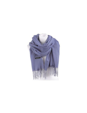 3914-37 Szal Damski Cashmere Frędzle;Deep Denim