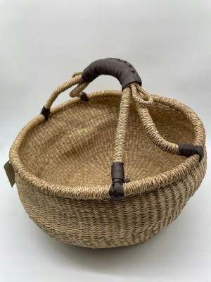 Kosz hand made BOLGA HIT BOHO afrykański duży beż