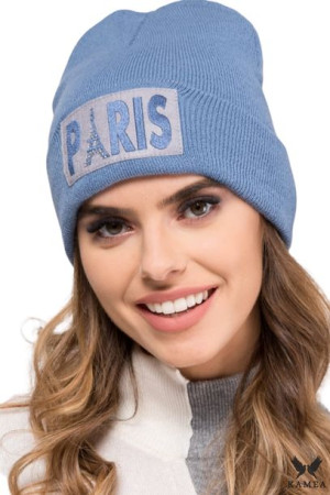 CZAPKA DAMSKA - jakościowa przędza - Kolor Jeans - PARIA