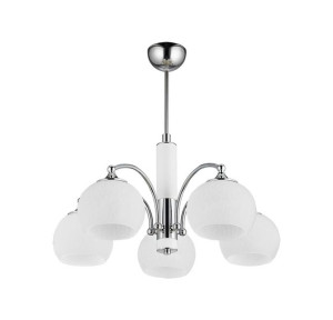 Largo lampa sufitowa biała chrom 1132 LO 5 bi Jupiter
