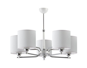 Twingo lampa sufitowa biała chrom 1405 TW 5 B Jupiter