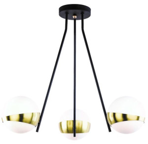 Elfa lampa sufitowa czarna mosiądz 1709 EL 3 cz/ms Jupiter