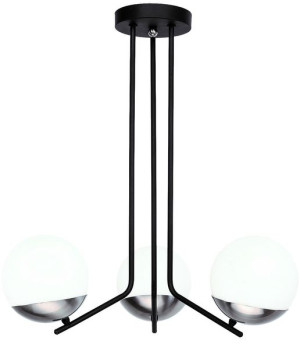 Santa lampa sufitowa czarna nikiel 1723 SN 3 cz/ni Jupiter