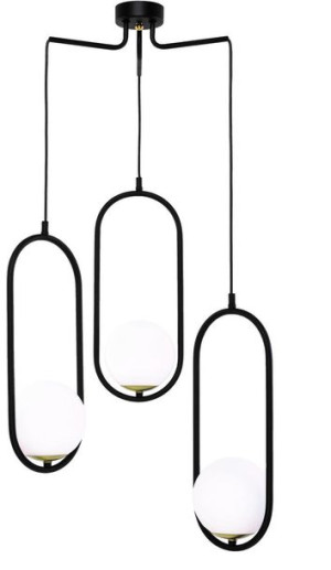 Igon lampa wisząca czarno złota 1727 IG 3 cz Jupiter