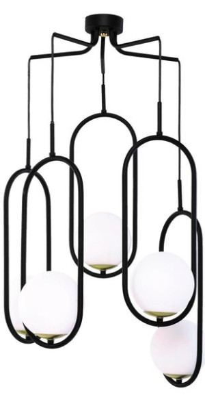 Igon lampa wisząca czarno złota 1728 IG 5 cz Jupiter