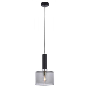 Vanes lampa wisząca czarna chrom dymiony klosz 1858 VA1 ch/dy Jupiter