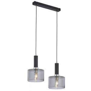 Vanes lampa wisząca czarna chrom dymiony klosz 1859 VA2 ch/dy Jupiter