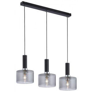 Vanes lampa wisząca czarna chrom dymiony klosz 1860 VA3 ch/dy Jupiter