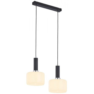 Vanes lampa wisząca czarna chrom biały klosz 1862 VA2 ch/bi Jupiter