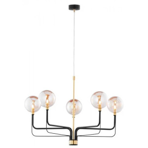 Eris lampa wisząca czarna mosiądz 1886 EI 5 cz/ms Jupiter