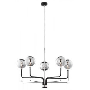 Eris lampa wisząca czarna nikiel 1888 EI 5 cz/ni Jupiter