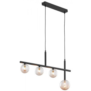 Neptun lampa wisząca czarna szklane kule 1905 NT 4 cz/bu Jupiter