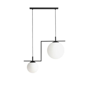 Lampa wisząca Zac czarna 1038H1/2 szklane klosze Aldex