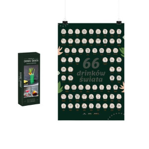 PAKIET książka + plakat zdrapka DRINKI ŚWIATA