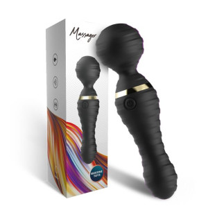 Masażer wibrator łechtaczkowy różdżka 9 trybów 19cm czarny